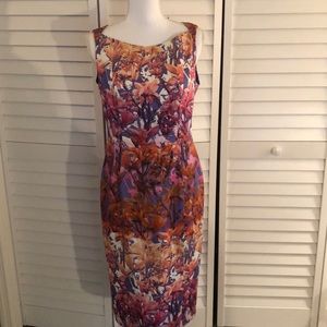 Black Halo Floral Midi Dress - Multicolor